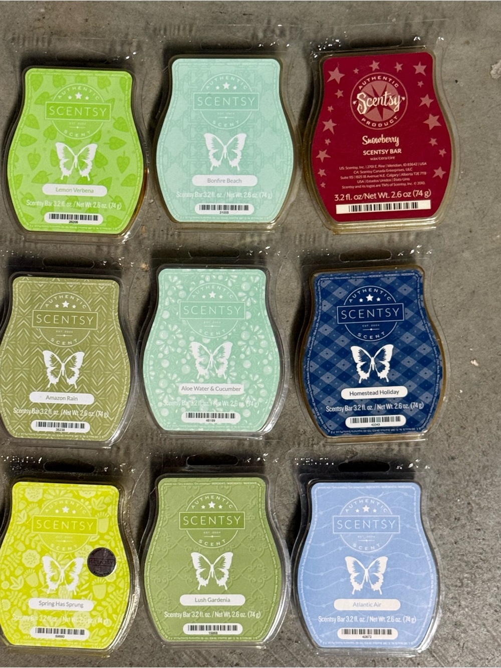 NEW, Scentsy Wax Bar Assortment, 9 bars